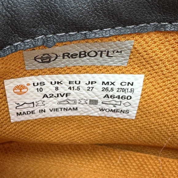 Timberland Boots Womens Size 10 Beige Nubuck Waterproof Ankle Vibram A2JVF - Picture 10 of 12